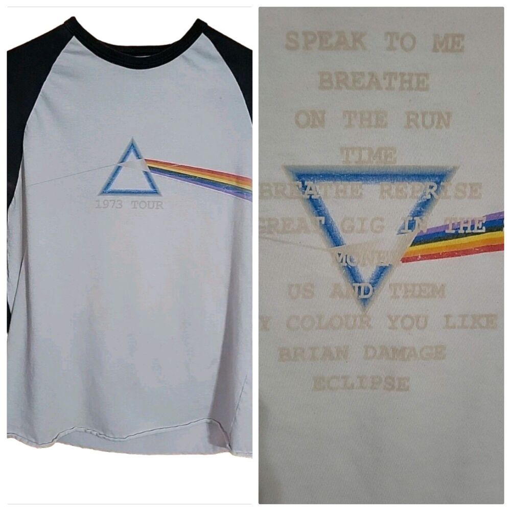 Vintage Pink Floyd Large T Shirt 1973 Tour **FLAWED**